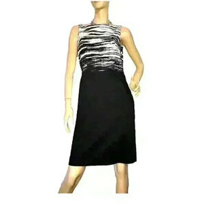 Ann Taylor Black  & White Stretchy Dress - size 2